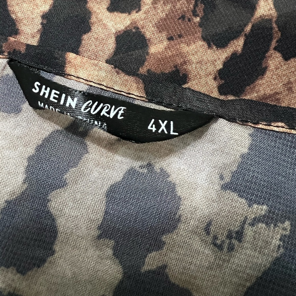 Leopard Print Kimono Split Side Open Front 4xl Fi… - image 2